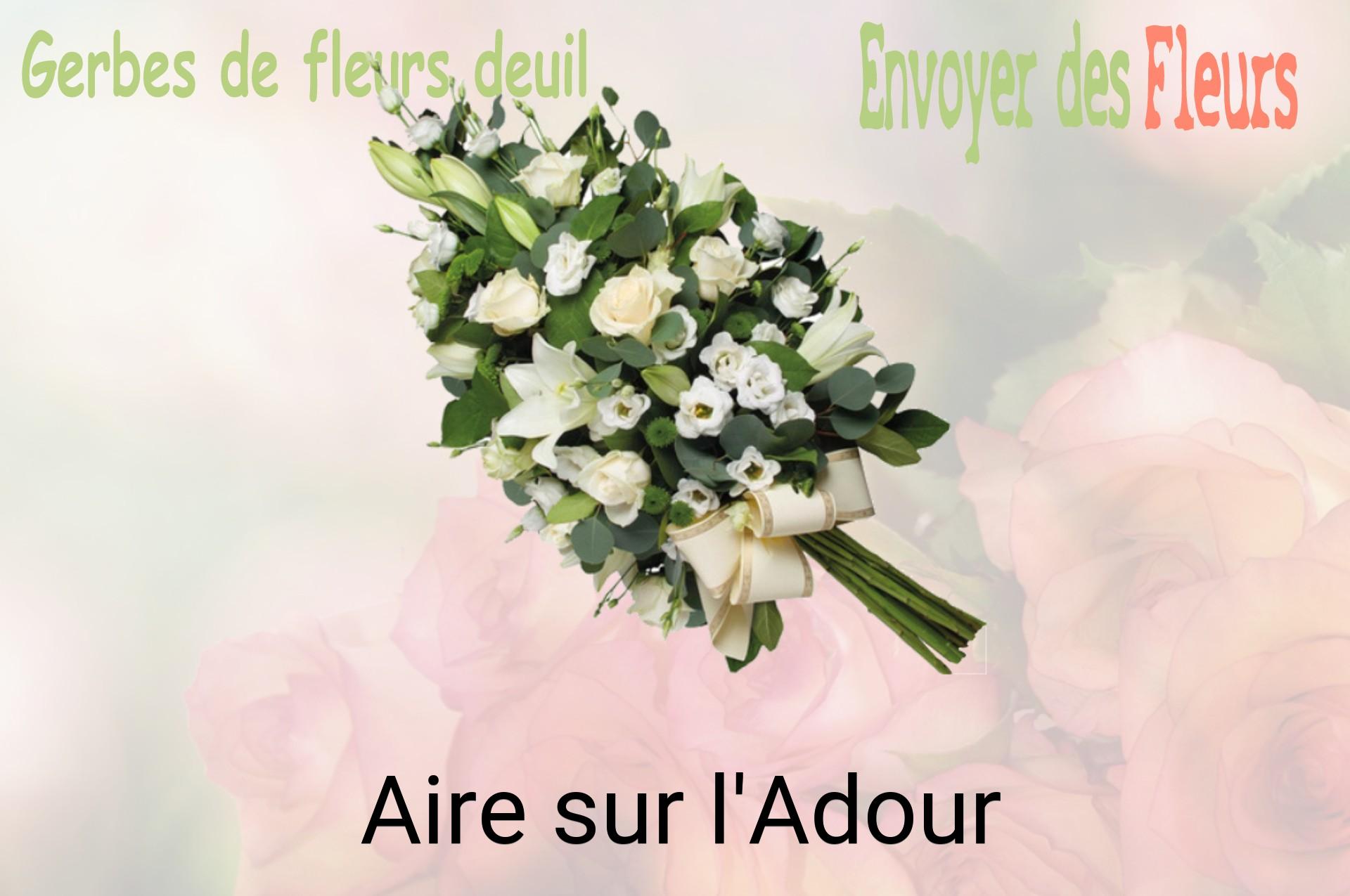 Gerbe de fleurs de deuil livrée à Aire-sur-l'Adour